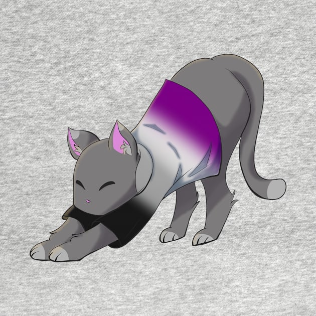 Asexual cat stretching by CactusMonsters